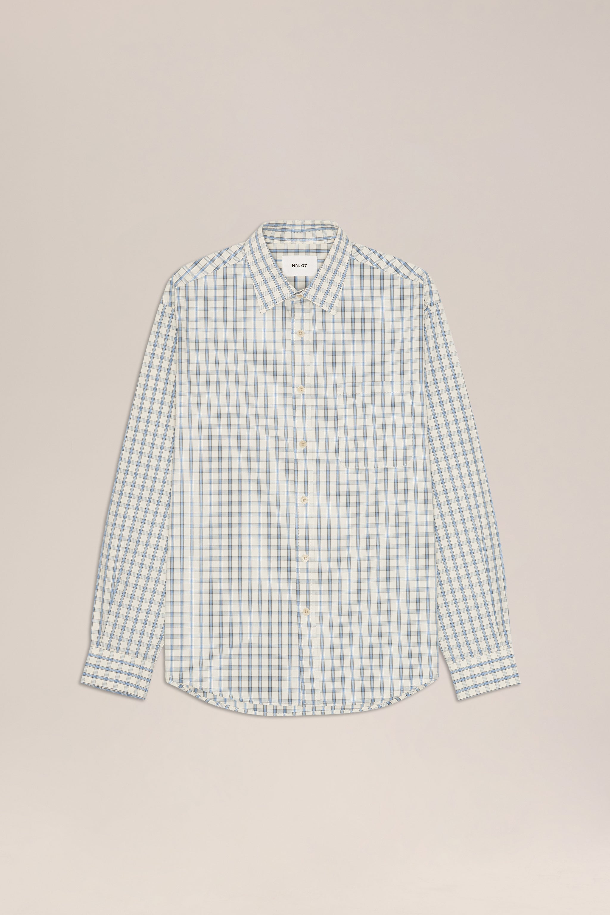 NN.07 Deon Check Shirt 50035 - Ecru Check