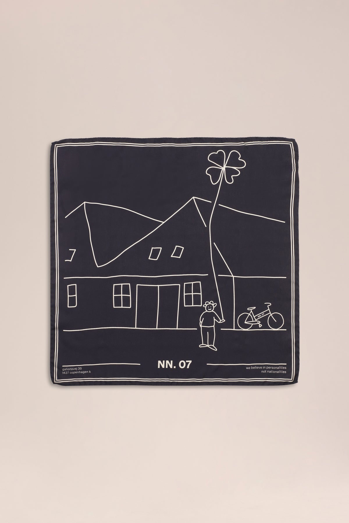 NN.07 Hub Silk Scarf 90032 - Black