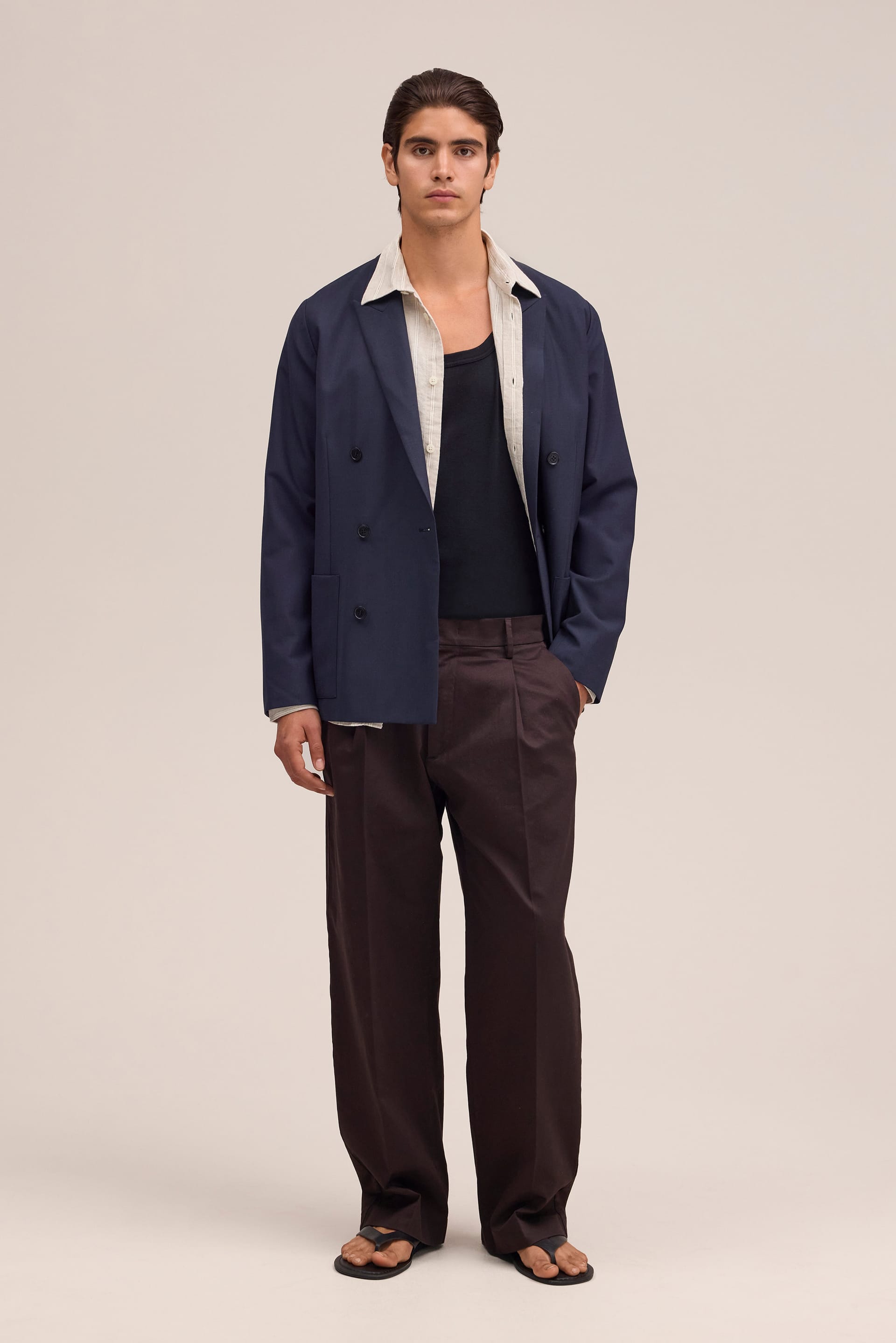 NN07 Jordin Double Breasted Blazer Deep Navy 10002