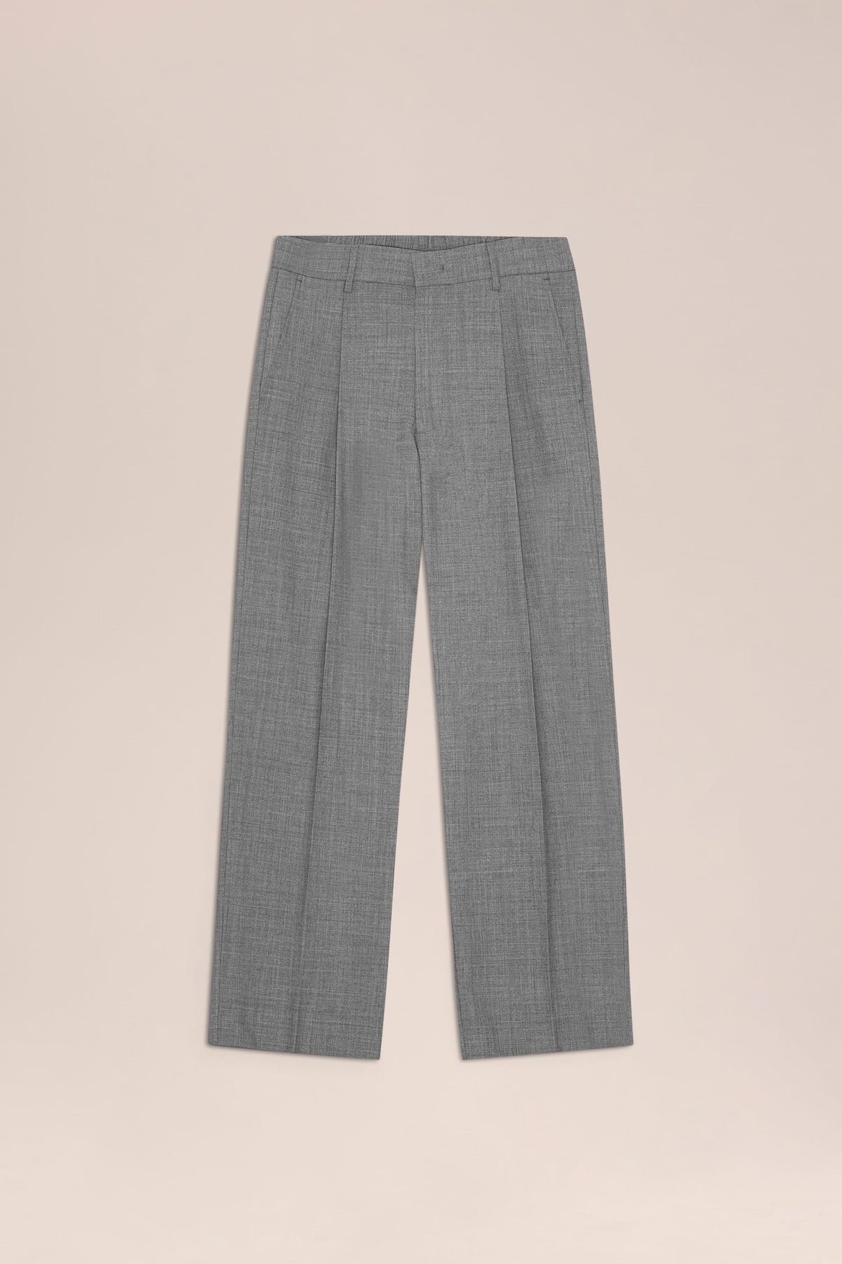 NN.07 Kay Relaxed Fit Wool Blend Trouser 10037 - Light Grey Melange