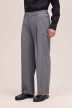 NN.07 Kay Relaxed Fit Wool Blend Trouser 10037 - Light Grey Melange