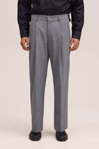 NN.07 Kay Relaxed Fit Wool Blend Trouser 10037 - Light Grey Melange