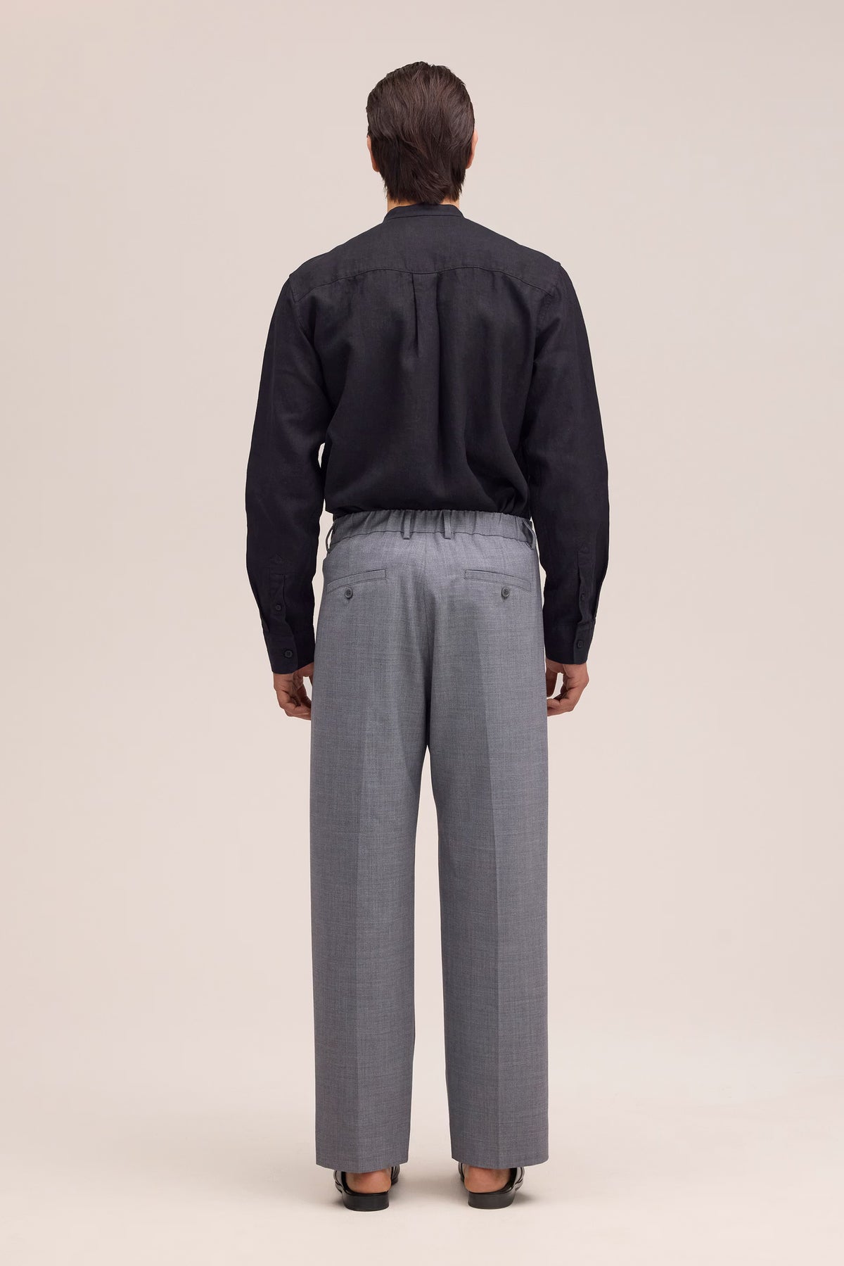NN.07 Kay Relaxed Fit Wool Blend Trouser 10037 - Light Grey Melange