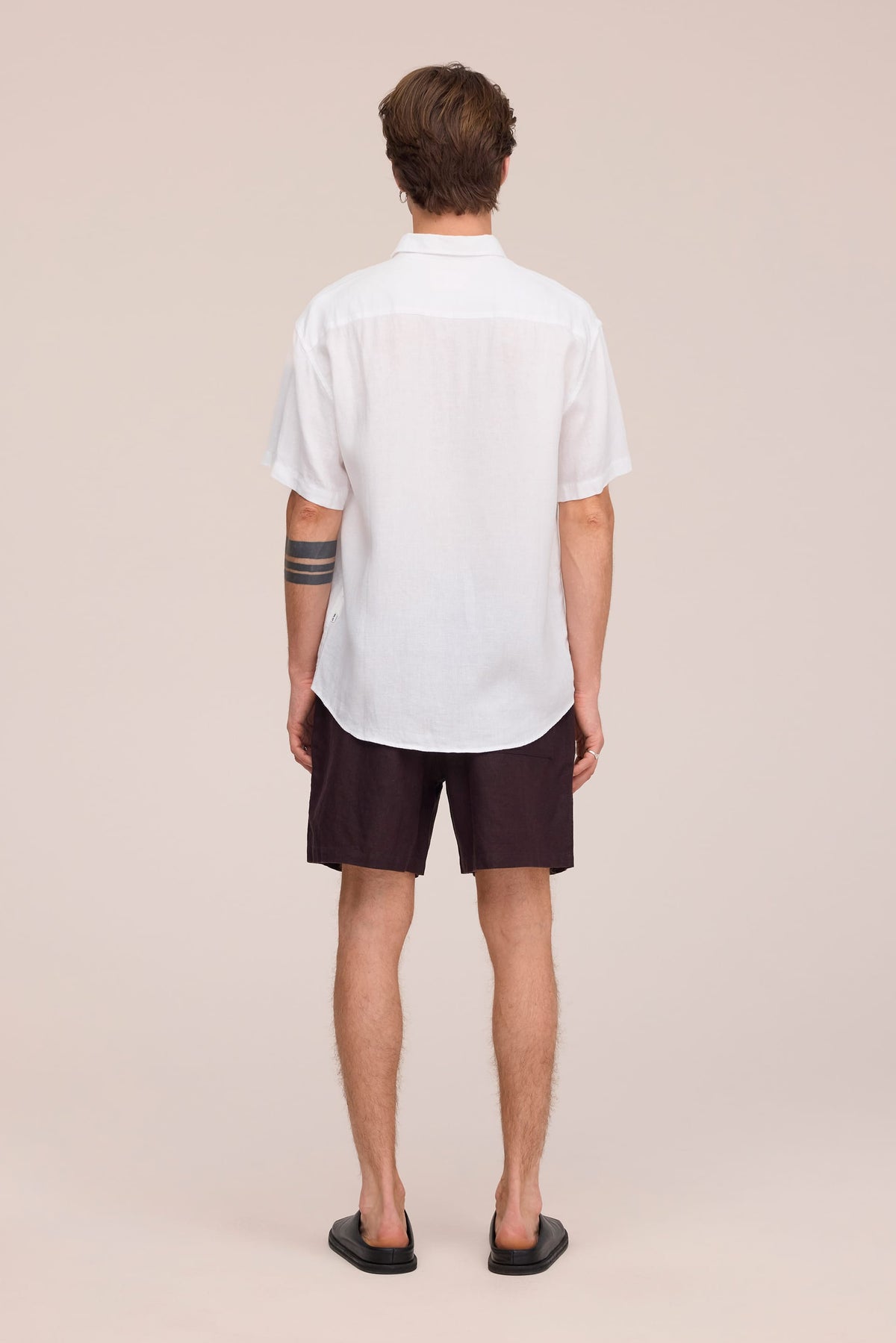NN.07 Deon Short Sleeve Linen Shirt 5708 - White