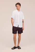 NN.07 Deon Short Sleeve Linen Shirt 5708 - White