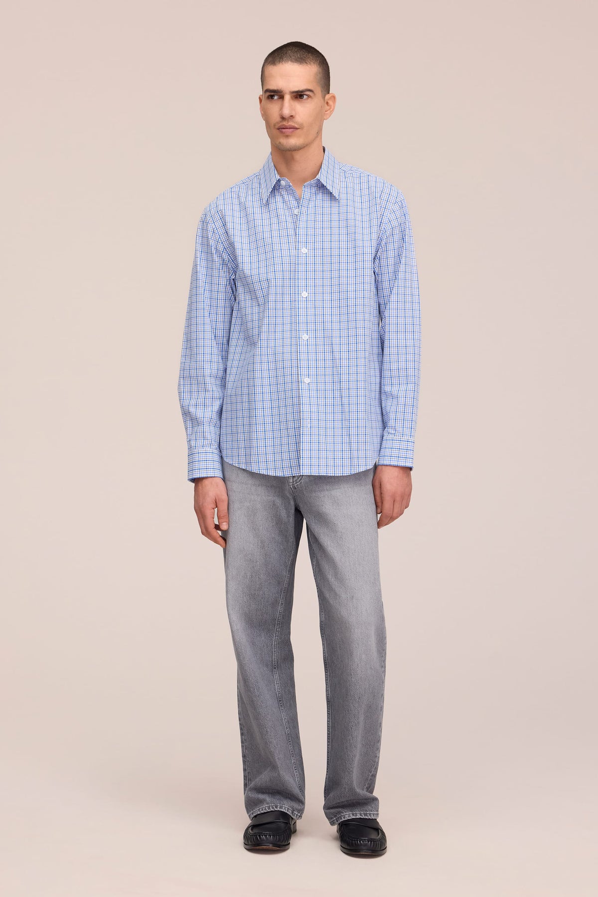 NN.07 Quinsy Check Shirt 50070 - Cobolt Check