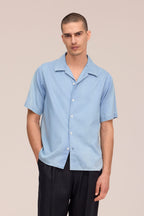 NN.07 Julio Indigo Twill Shirt 5765 - Bleach Indigo