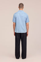NN.07 Julio Indigo Twill Shirt 5765 - Bleach Indigo