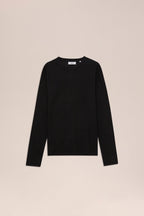 NN.07 Clive Waffle Knit Long Sleeve 3323 - Black