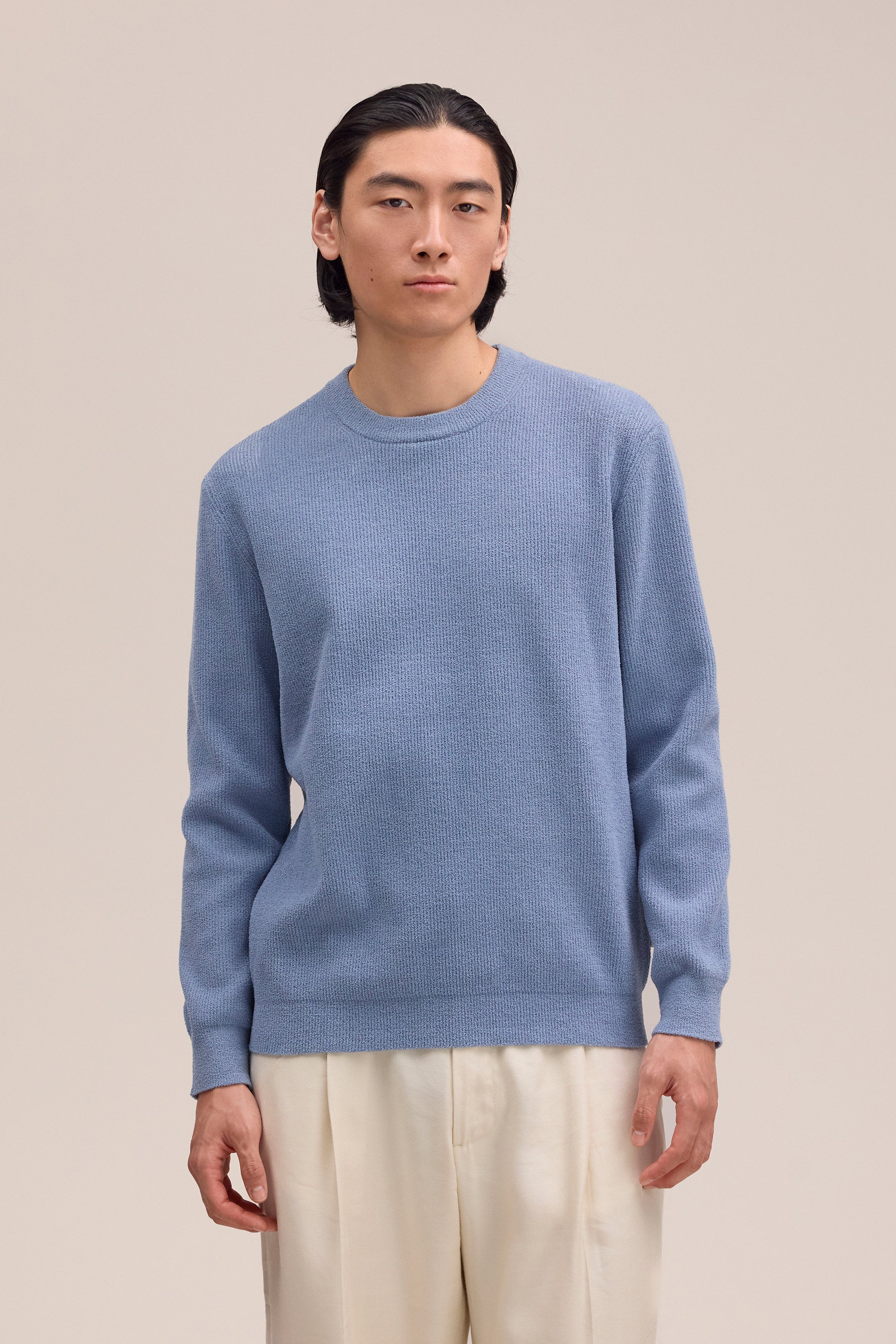 NN.07 Danny Lightweight Sweater 6429  - Stone Blue