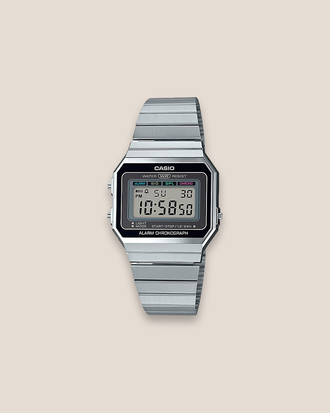 Casio A700W-1A Digital Silver Watch