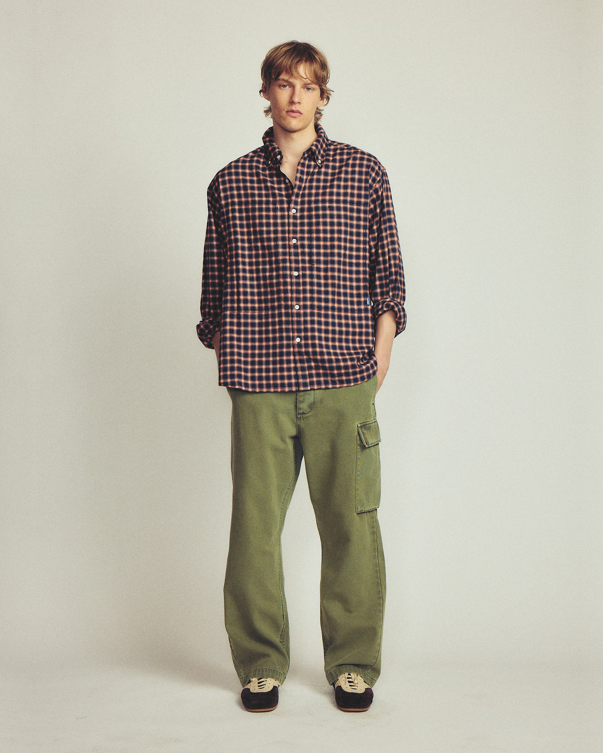 Larriet Grant Shirt - Navy Plaid