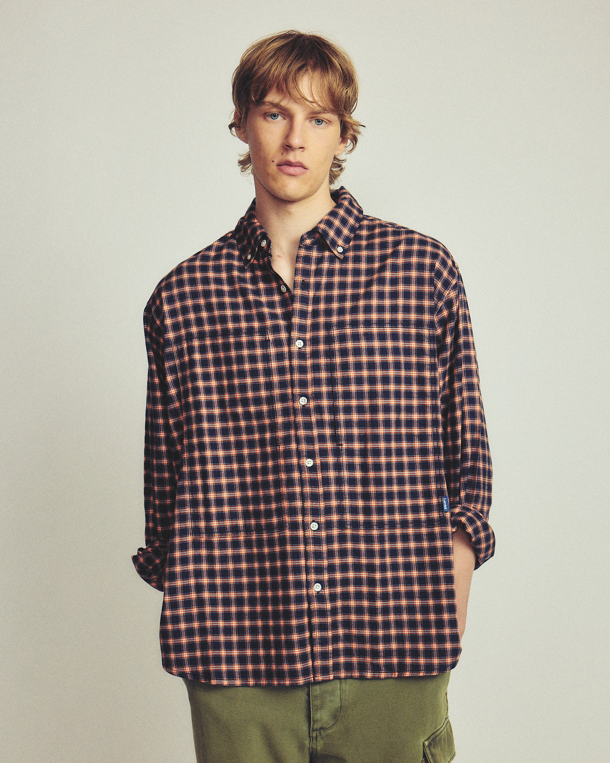 Larriet Grant Shirt - Navy Plaid