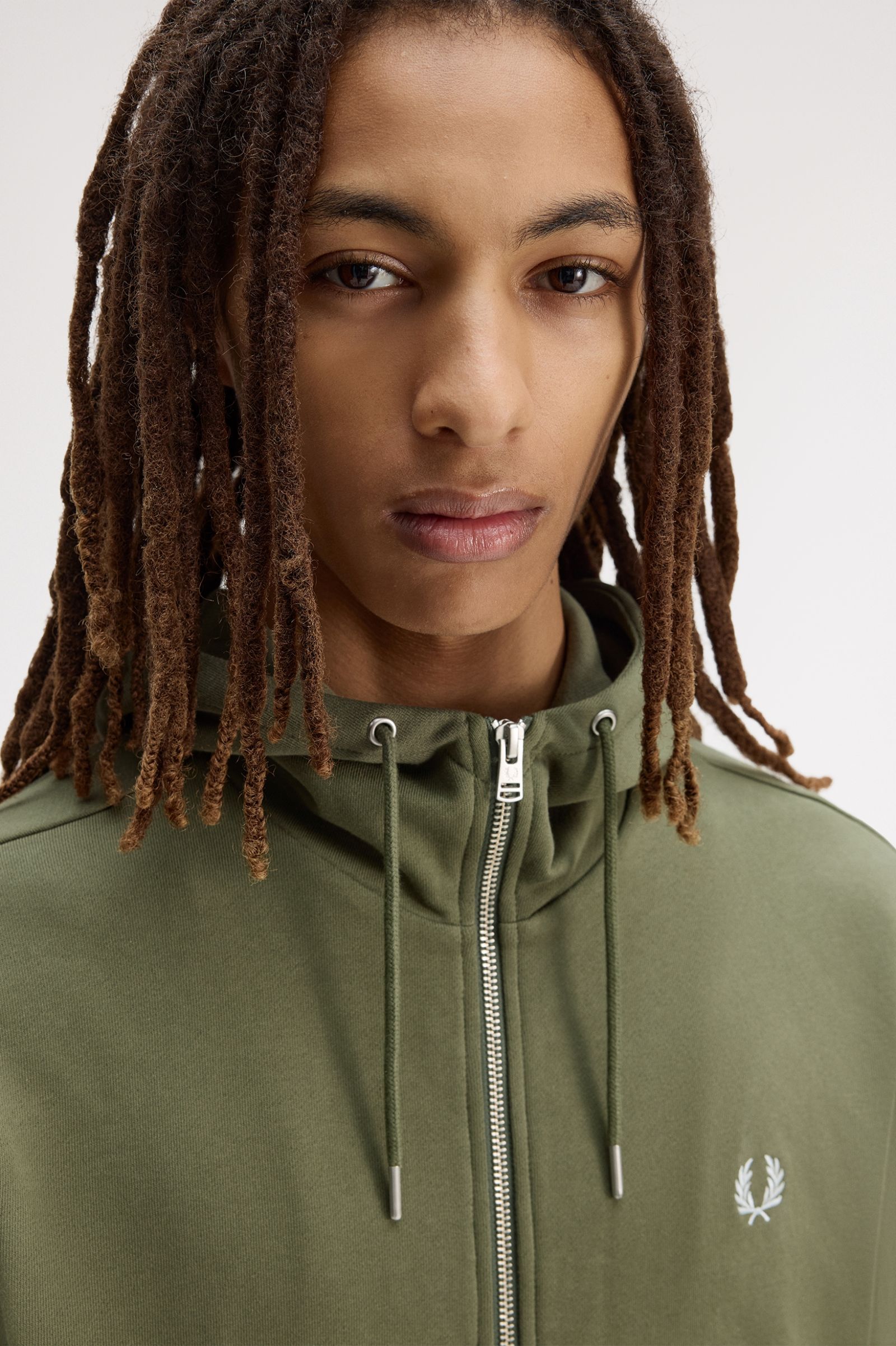 Fred Perry Hooded Zip Through Sweatshirt J7536