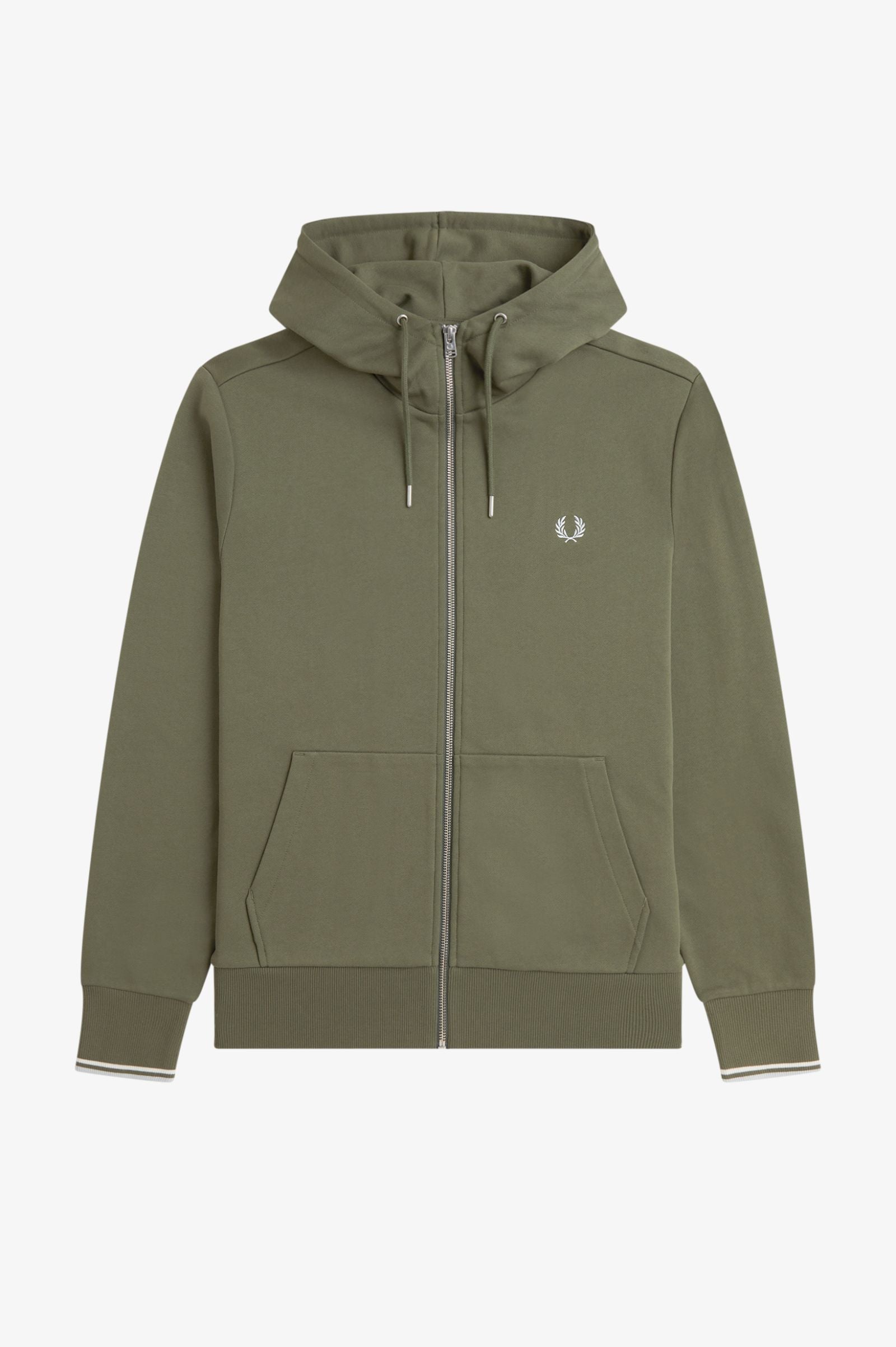 Fred Perry Hooded Zip Through Sweatshirt J7536