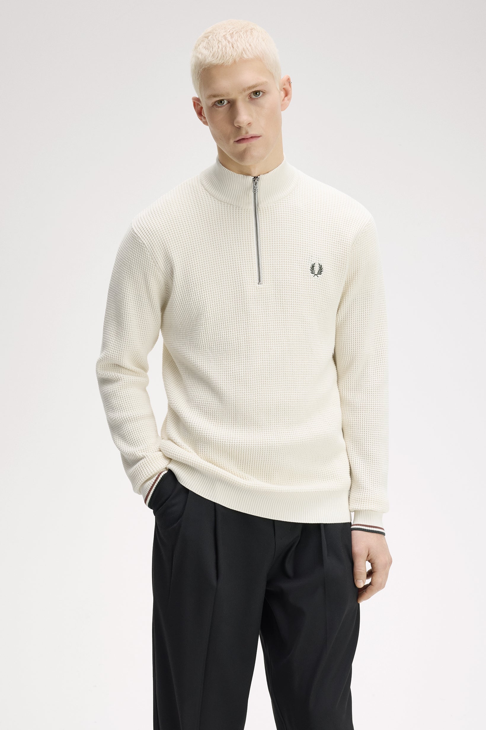 Fred Perry Waffle Stitch Half Zip