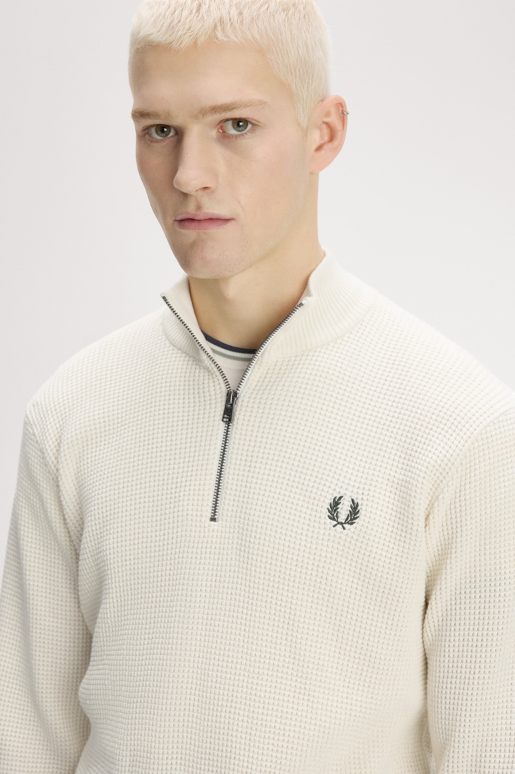 Fred Perry Waffle Stitch Half Zip