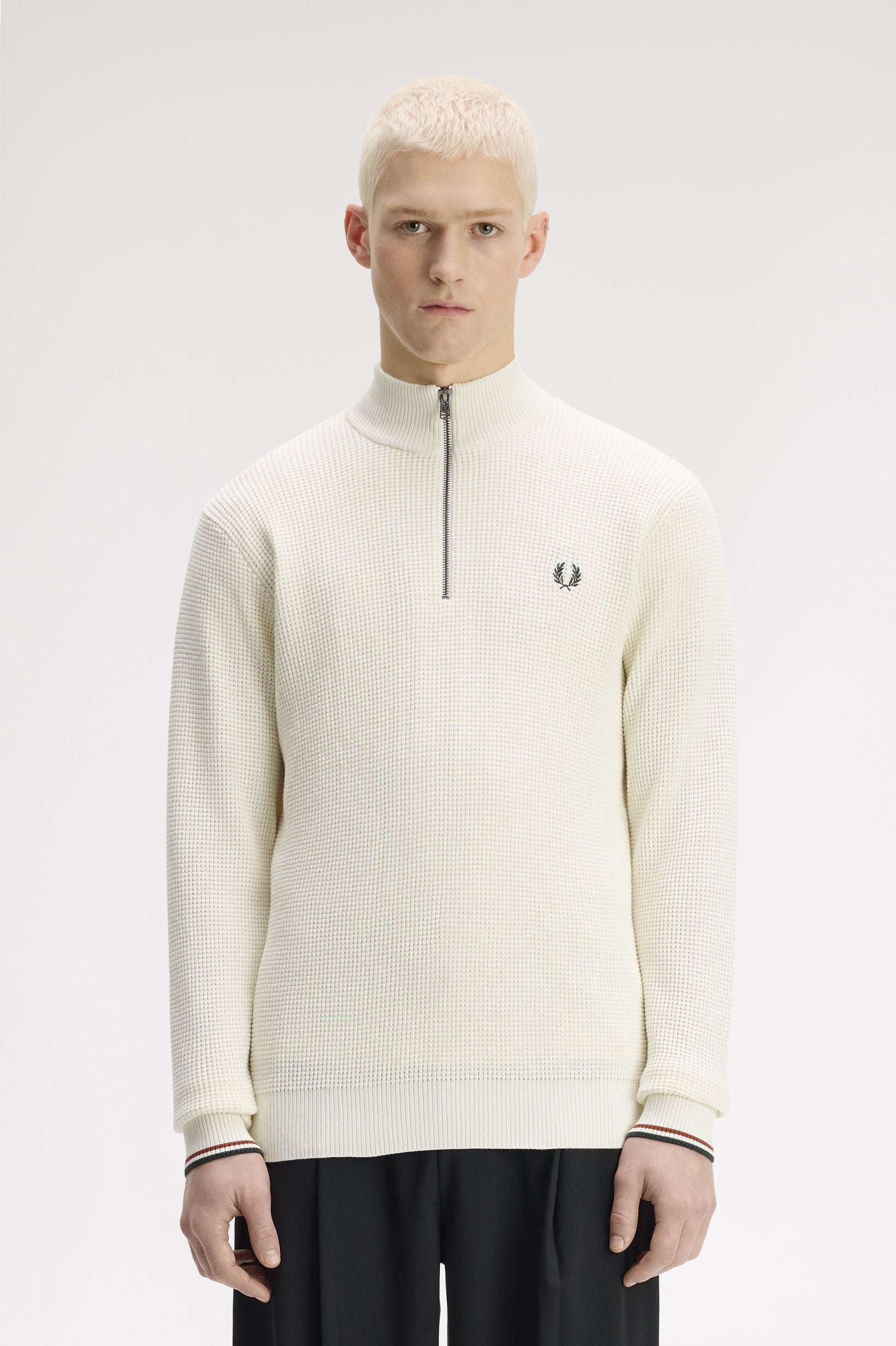 Fred Perry Waffle Stitch Half Zip