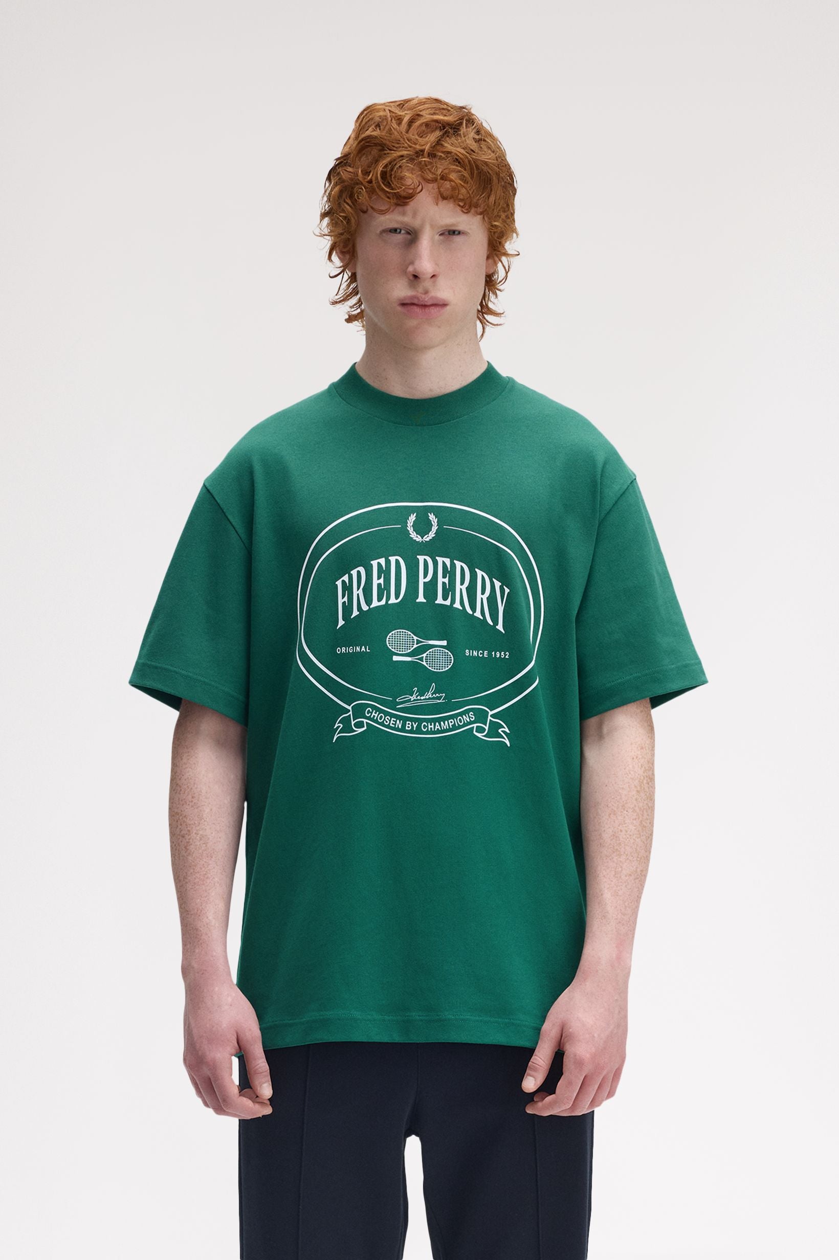 Fred Perry 'Chosen by Champions' Sport Green T-Shirt M1316