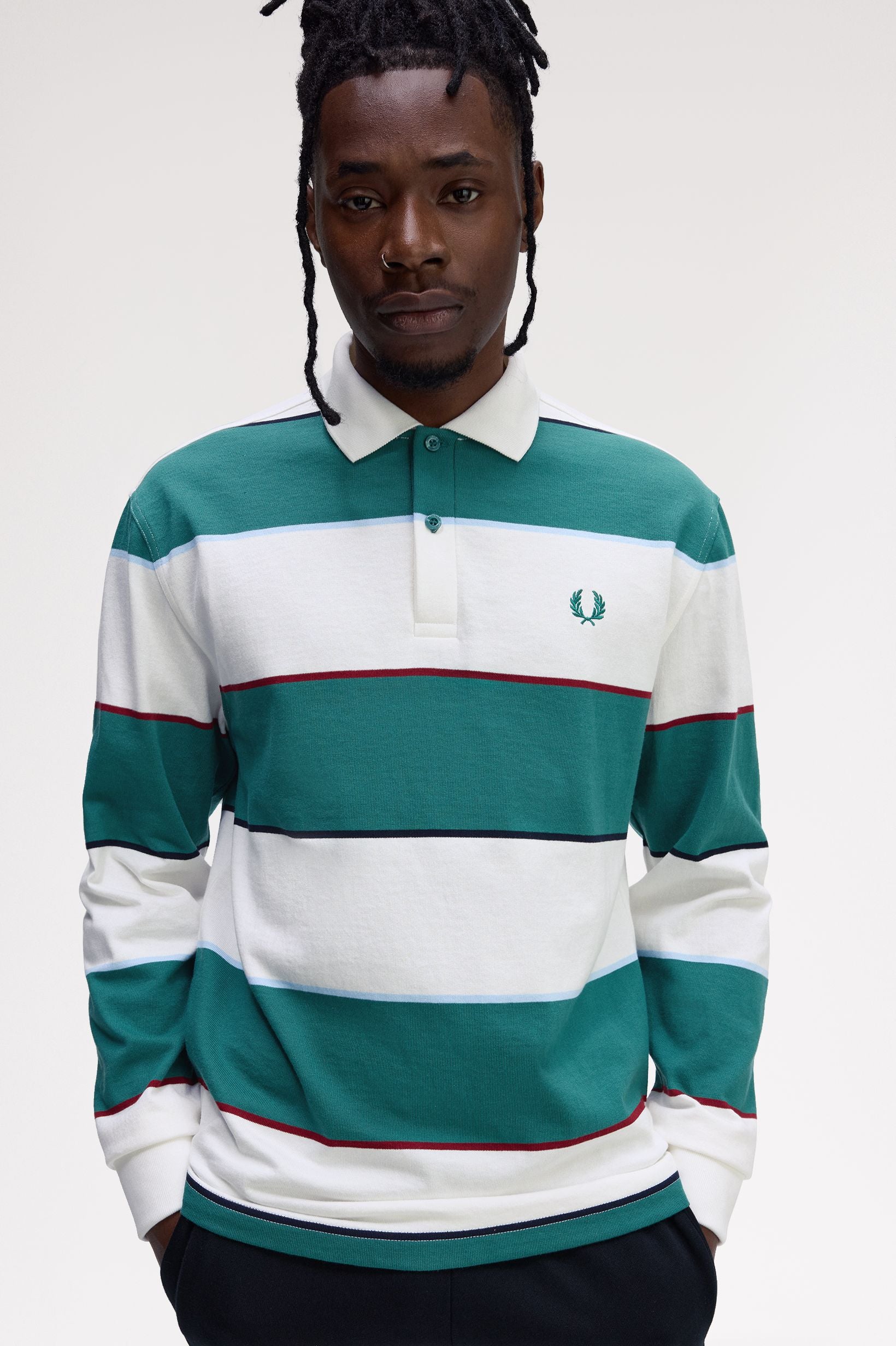 Fred Perry Jersey  Striped Polo Shirt M1728