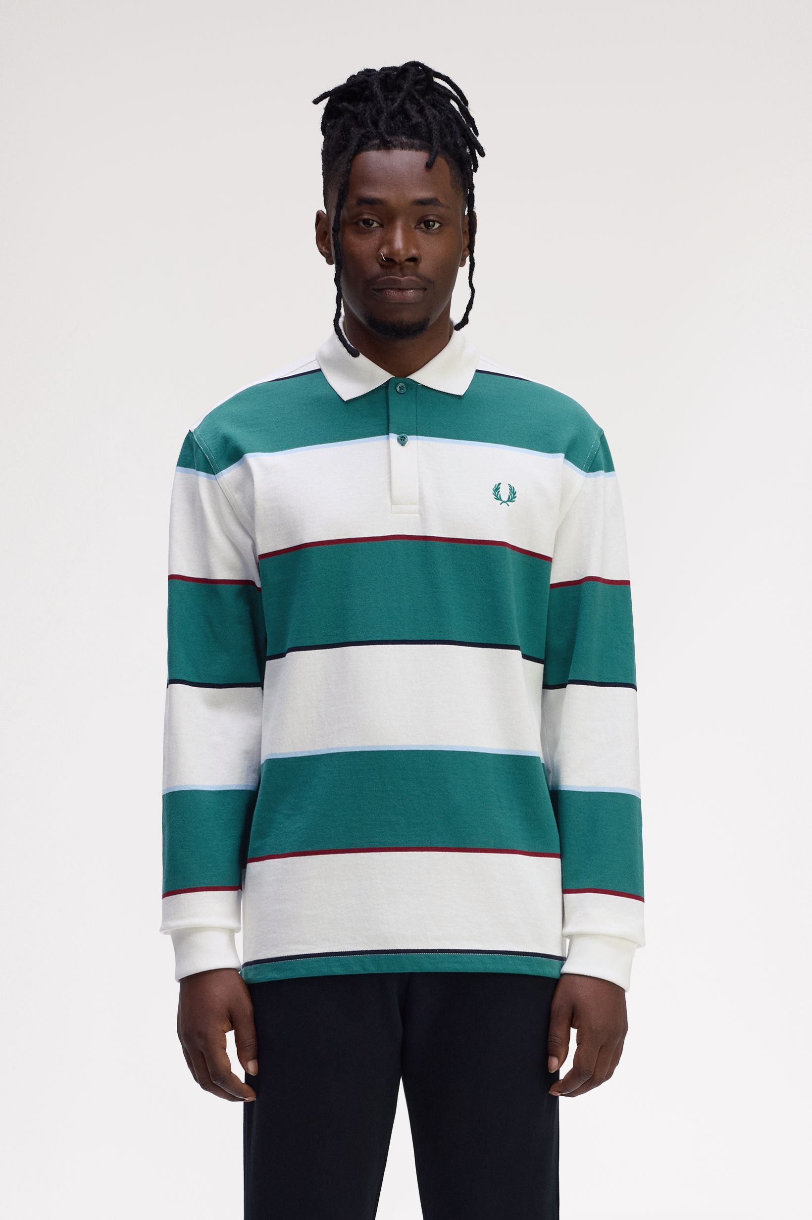 Fred Perry Jersey  Striped Polo Shirt M1728