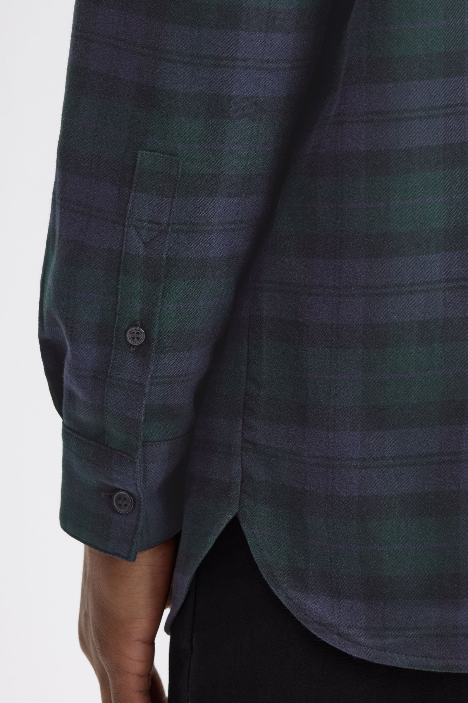 Fred Perry Brushed Black Watch Tartan Shirt M1735