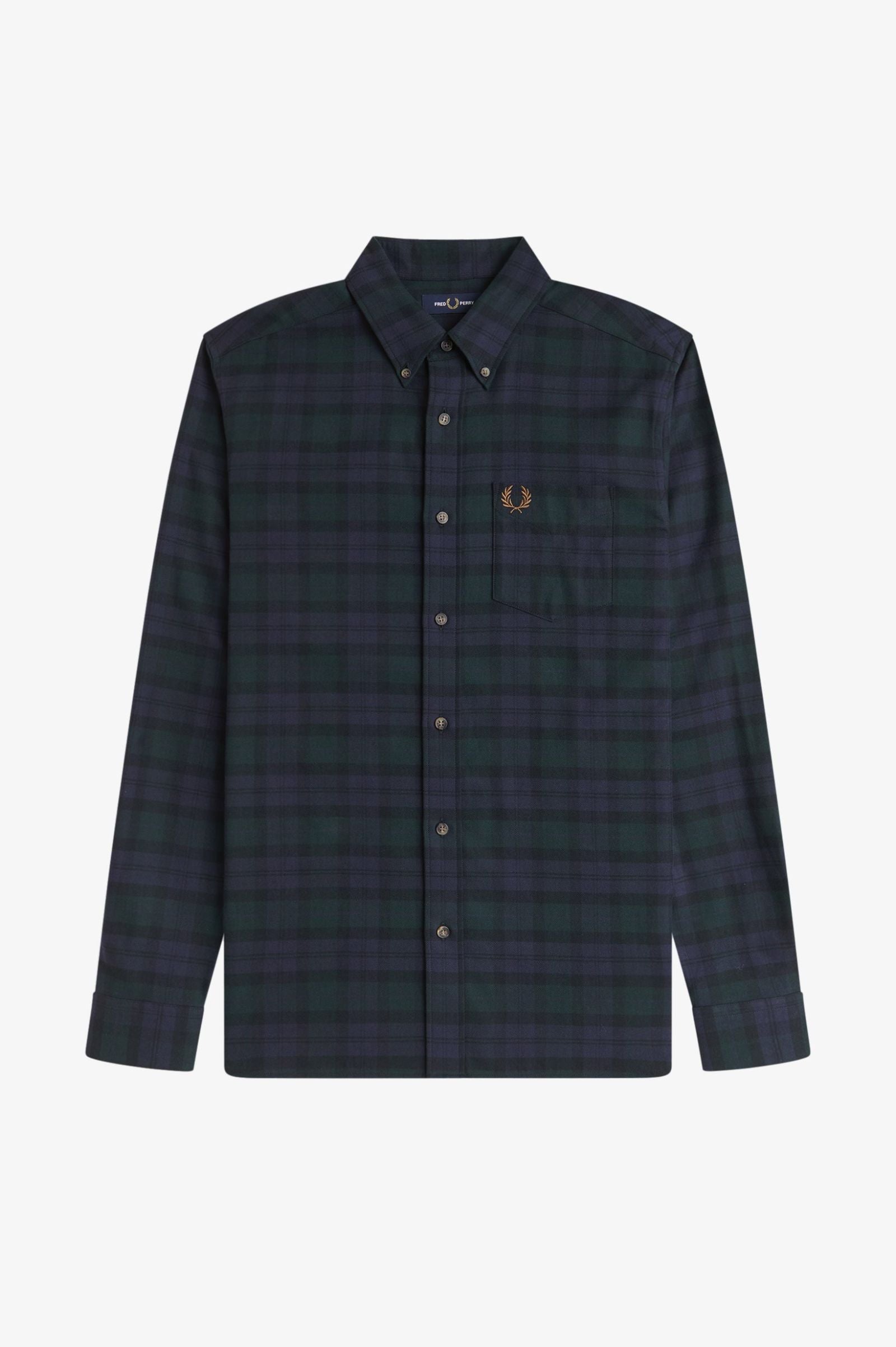 Fred Perry Brushed Black Watch Tartan Shirt M1735