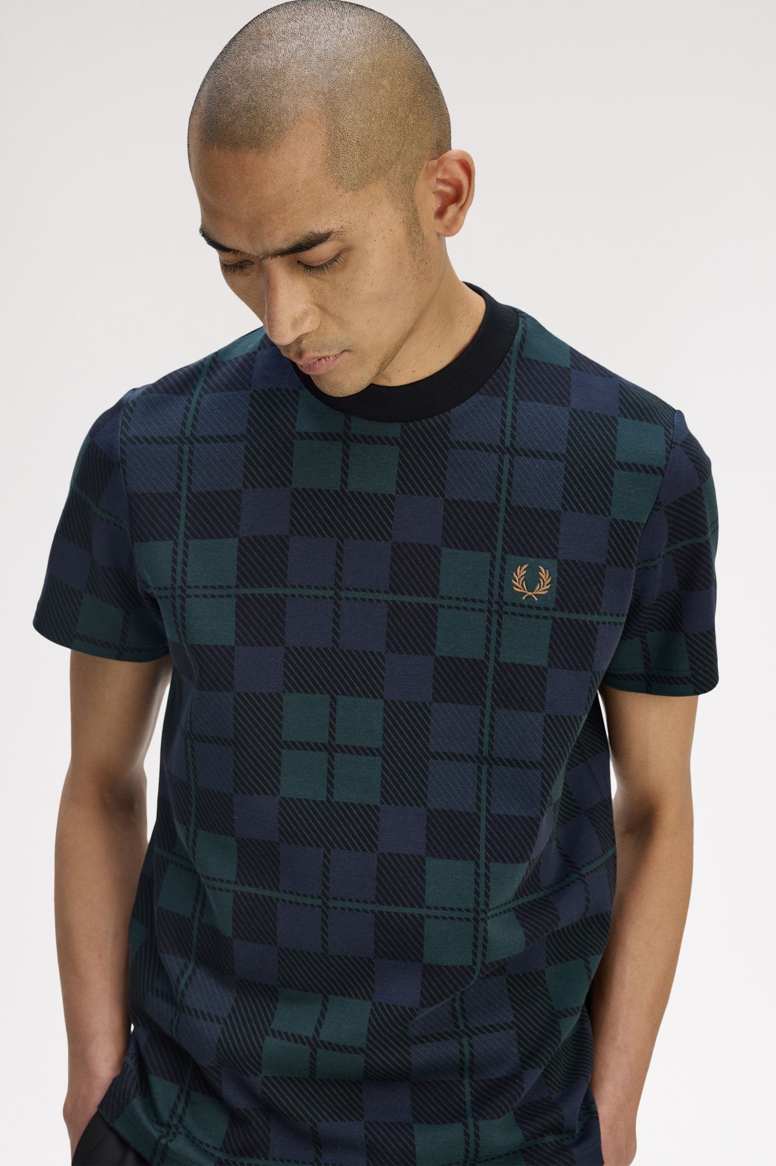 Fred Perry Black Watch Tartan T-Shirt