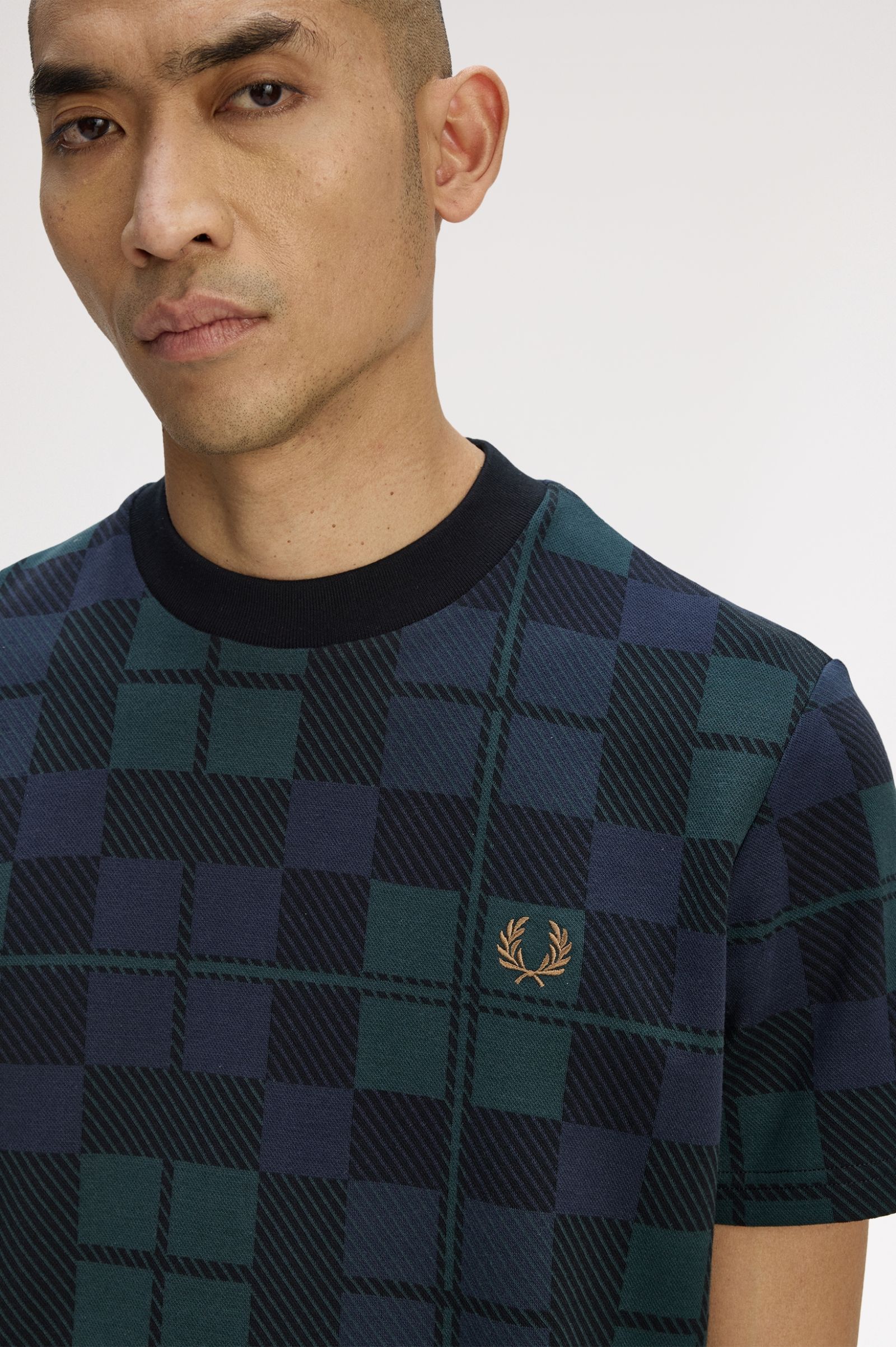 Fred Perry Black Watch Tartan T-Shirt