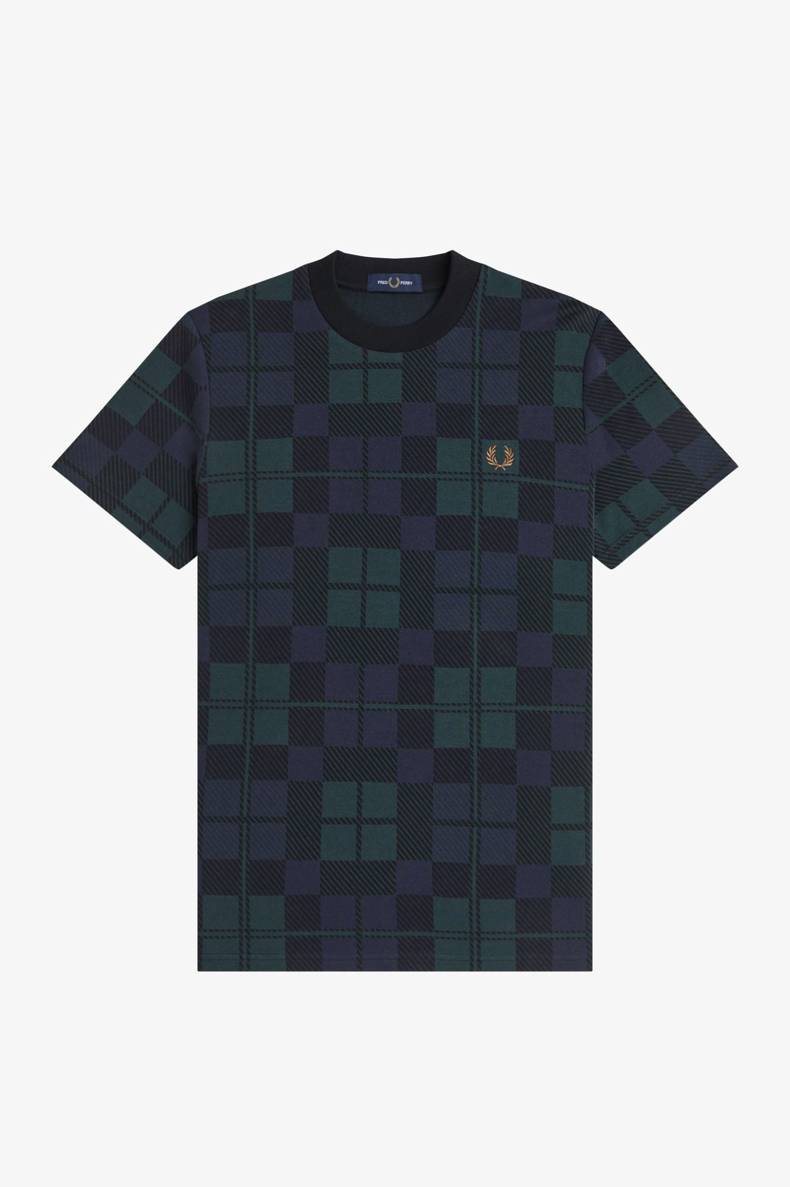 Fred Perry Black Watch Tartan T-Shirt