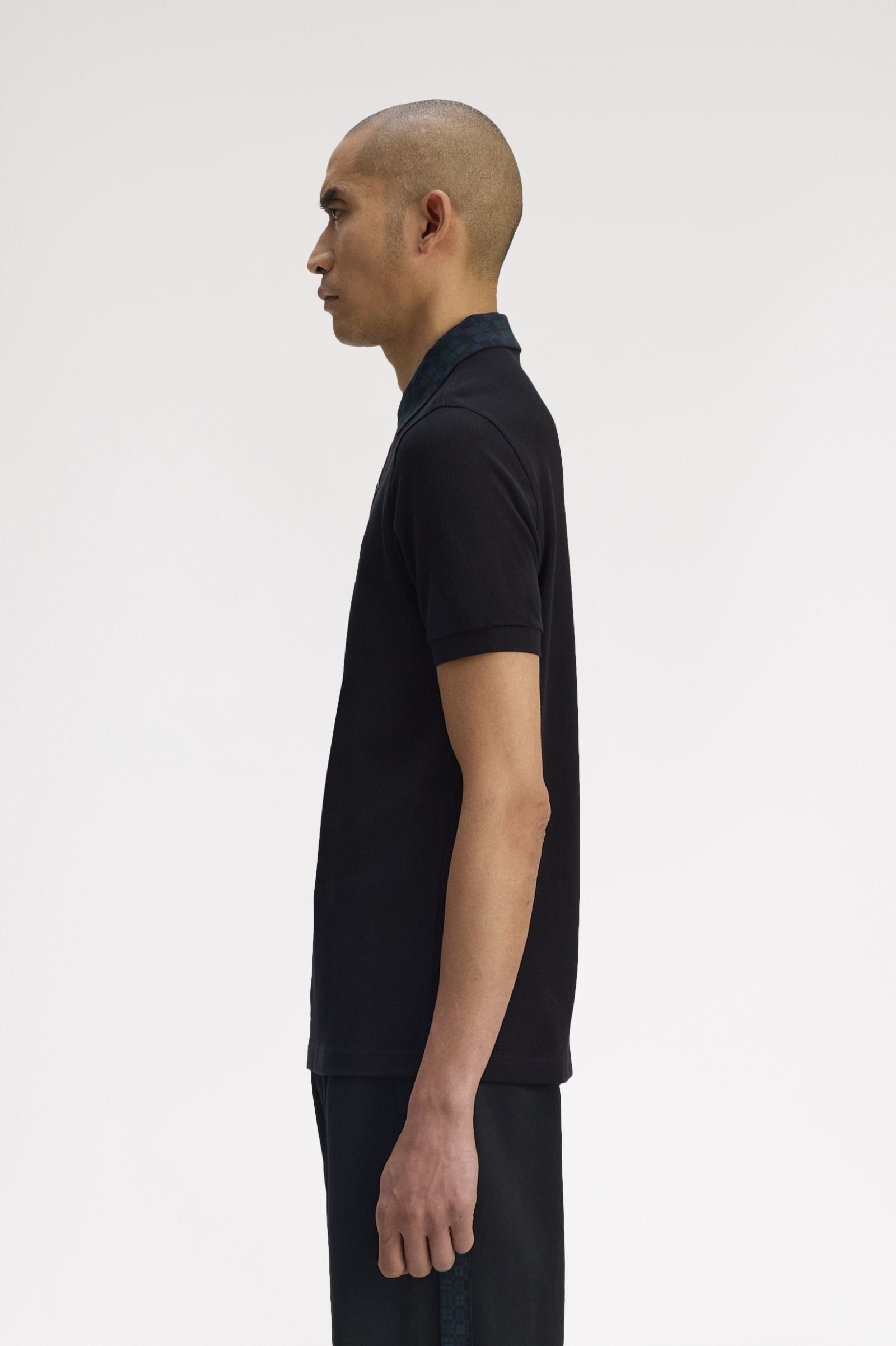 Fred Perry Black Watch Tartan Collar Polo M1762
