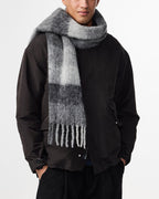 NN07 Checked Wool Blend Scarf Two 9016