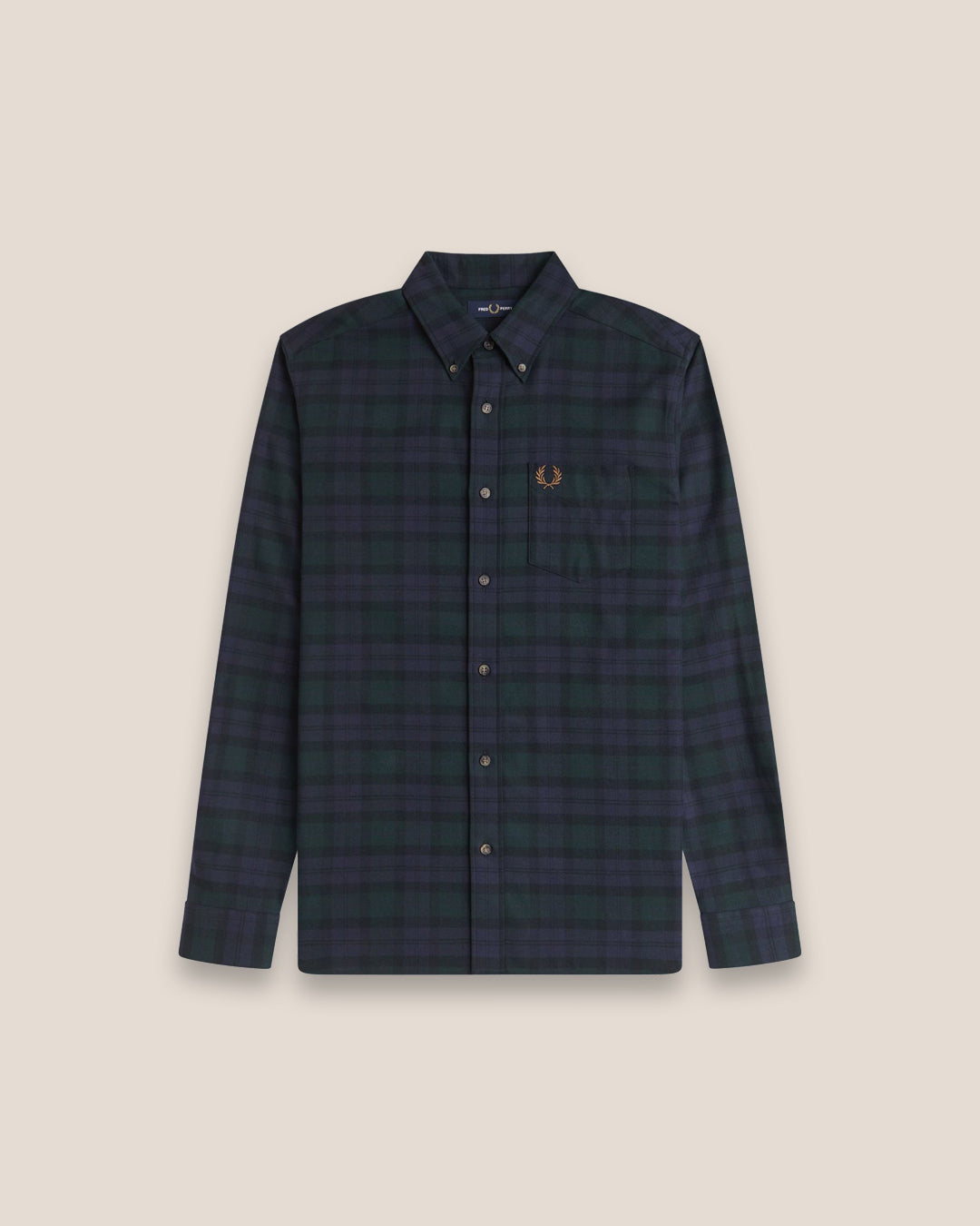 Fred Perry Brushed Black Watch Tartan Shirt M1735