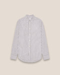 NN.07 Colby Button Down Logo Oxford Shirt 5910 - Brown Stripe