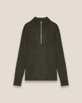 NN.07 Harald Half Zip Sweater 6530 - Dark Army