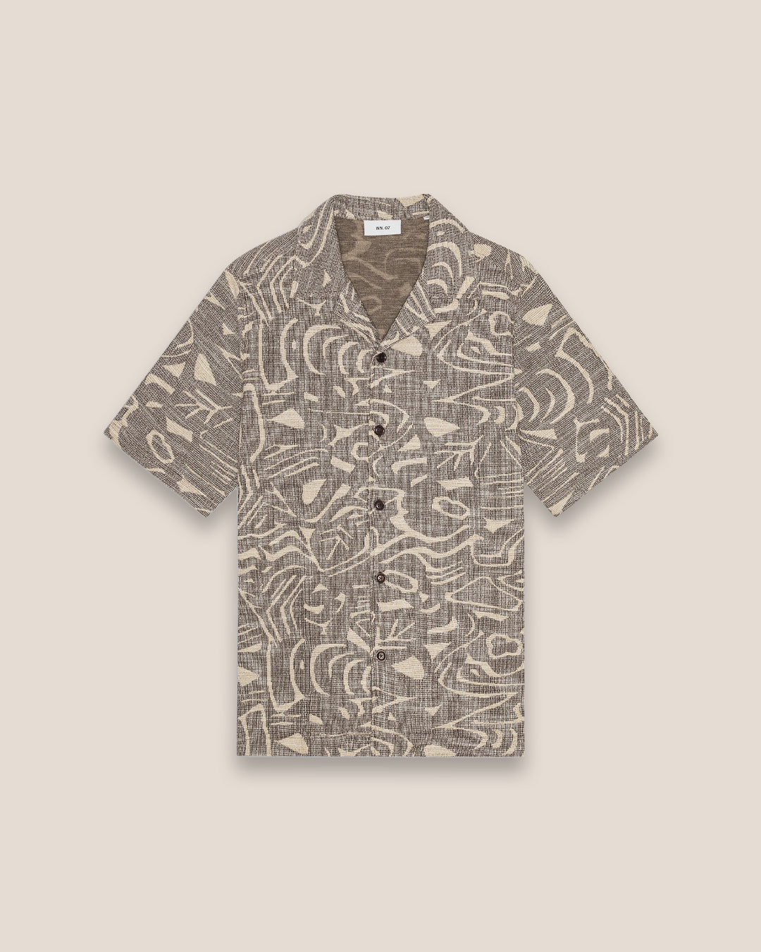 NN.07 Julio Bouclé Jacquard Shirt 3420 - Demitasse
