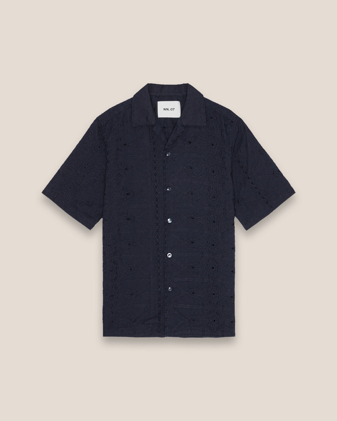 NN.07 Julio Embroidery Shirt 5392 - Navy Blue