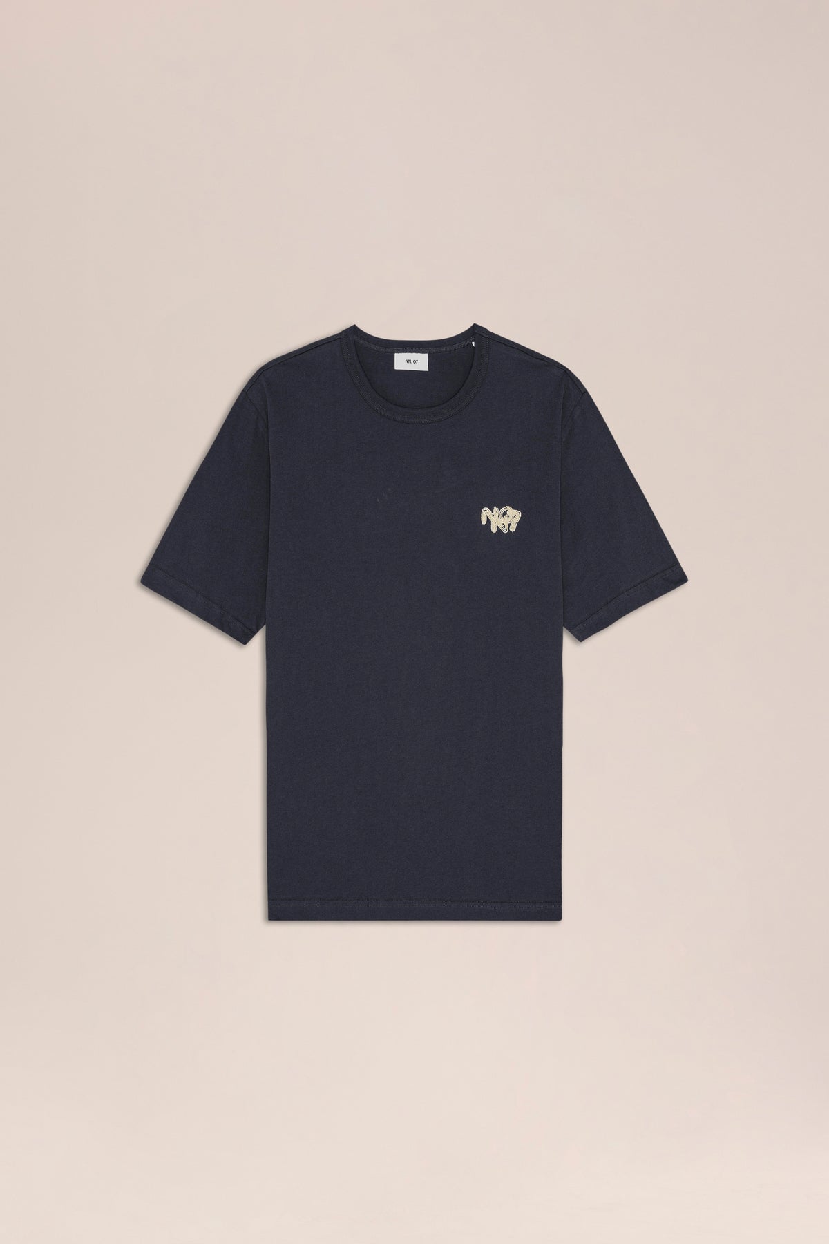 NN.07 Adam Applique Pima Cotton T-Shirt 3209 - Marine Navy