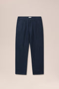 NN.07 Aden Linen Chino Trouser 1454 - Navy Blue