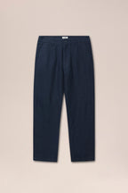 NN.07 Aden Linen Chino Trouser 1454 - Navy Blue