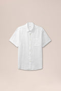 NN.07 Deon Short Sleeve Linen Shirt 5708 - White