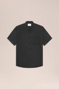 NN.07 Deon Short Sleeve Linen Shirt 5708 - Black
