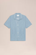 NN.07 Julio Indigo Twill Shirt 5765 - Bleach Indigo