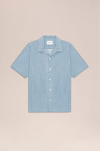 NN.07 Julio Indigo Twill Shirt 5765 - Bleach Indigo