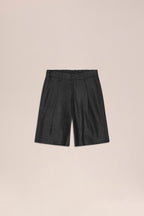 NN.07 Kay Pleated Linen Shorts 1454 - Black