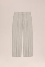 NN.07 Kay Relaxed Fit Linen Trousers 1455 - Grey Stripe