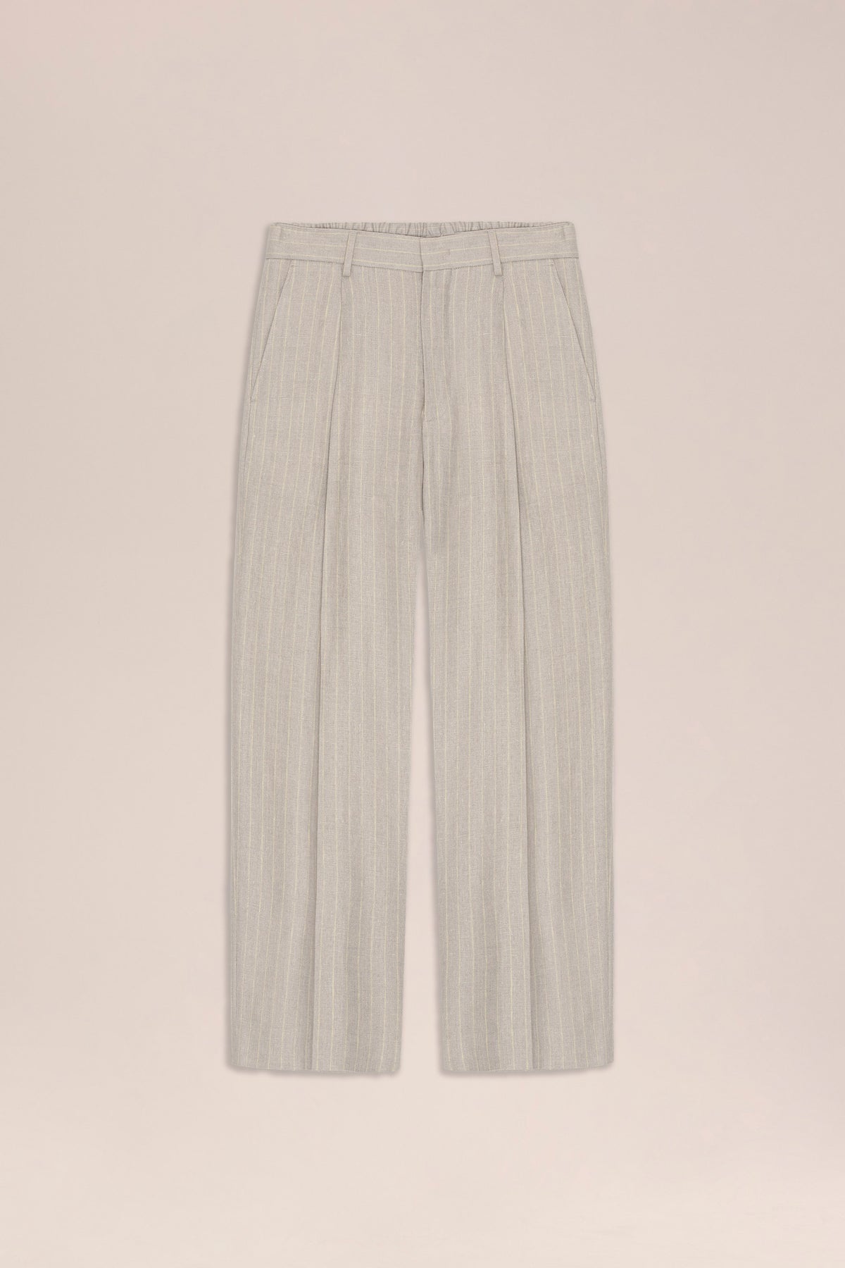 NN.07 Kay Relaxed Fit Linen Trousers 1455 - Grey Stripe