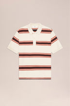 NN.07 Valentin Striped Pique Polo 30047 - Red Stripe