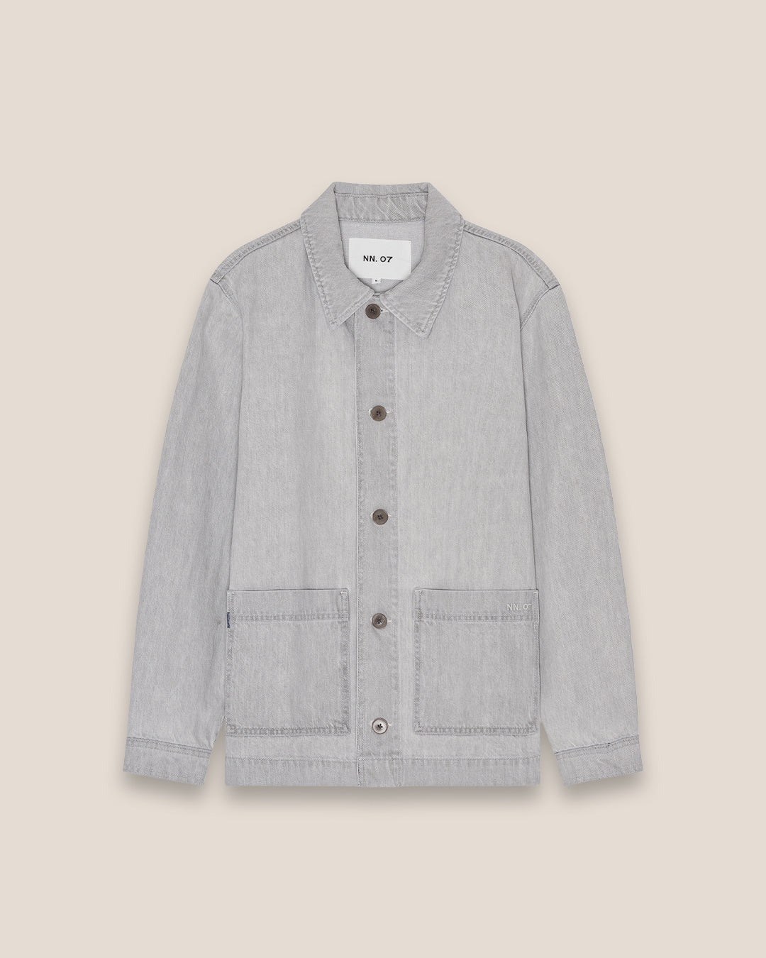 NN.07 Ollie Denim Overshirt 1882 - Light Grey Denim