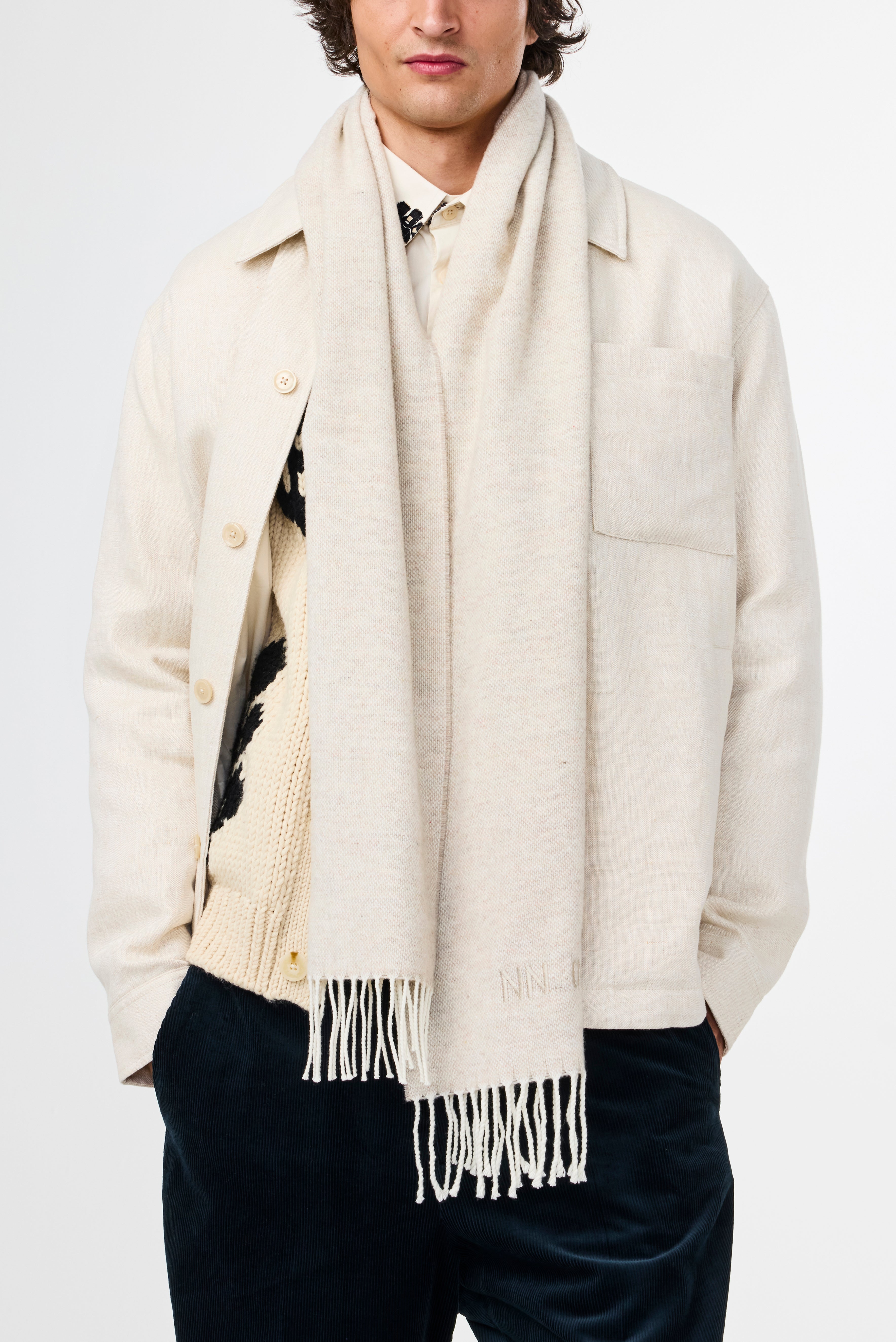 NN07 Wool & Cashmere Blend Scarf 9008